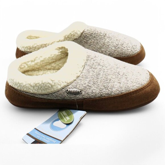 Acorn Faux Fur Mule Slippers - Picture 3 of 8